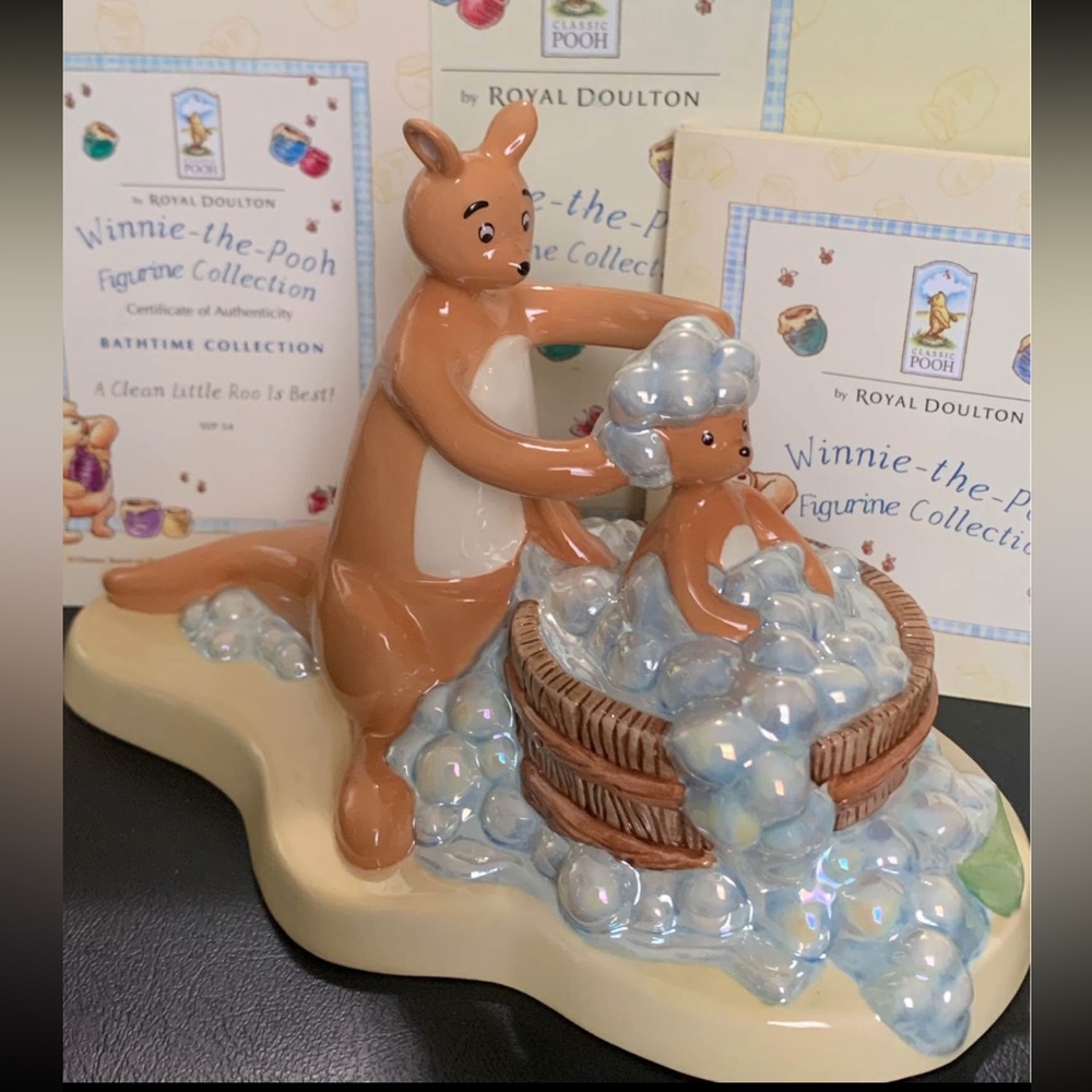 Royal Doulton Classic Pooh Bathtime Collection A Clean Little Roo is Best!
